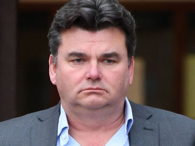 Former BHS owner Dominic Chappell leaves Barkingside Magistrates&#39; Court, where he has been ordered to pay £87,170 after failing to provide information about the firm&#39;s pension schemes to investigators when it collapsed with the loss of thousands of jobs.