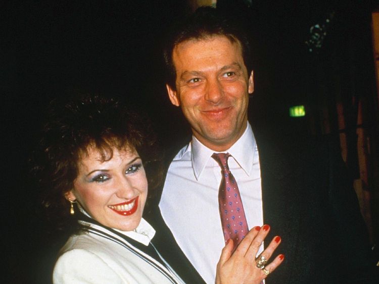 Grantham pictured with his on-screen wife - Angie Watts - played by Anita Dobson