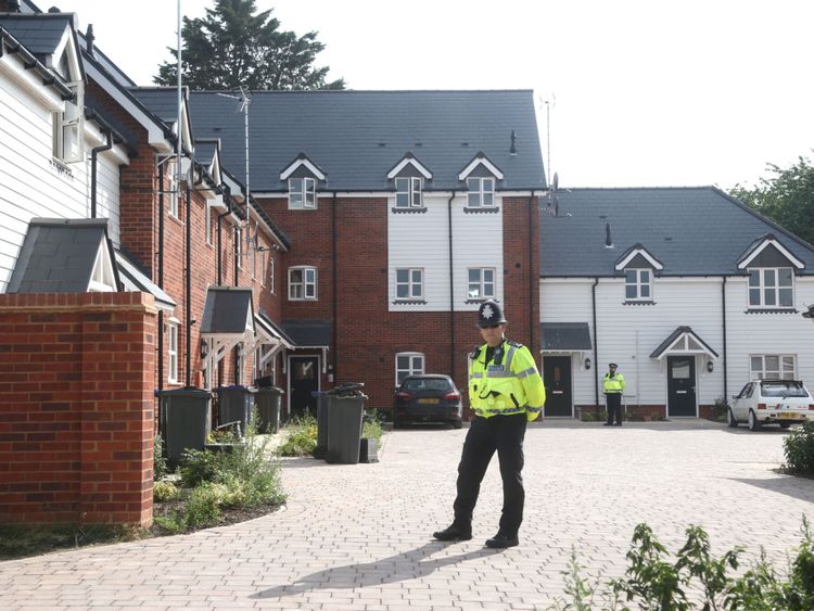 EDITORS NOTE: NUMBER PLATES PIXELLATED BY PA PICTURE DESK Police activity outside a block of flats on Muggleton Road in Amesbury, Wiltshire, where a major incident has been declared after it was suspected that two people might have been exposed to an unknown substance. PRESS ASSOCIATION Photo. Picture date: Wednesday July 4, 2018. Police say that the man and woman, both in their 40s, are in a critical condition at Salisbury District Hospital. See PA story POLICE Amesbury. Photo credit should rea