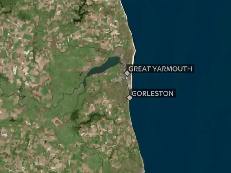The incident happened on a popular Norfolk beach