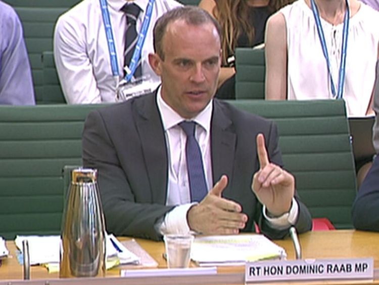 Dominic Raab reaffirms his authority over the Brexit process