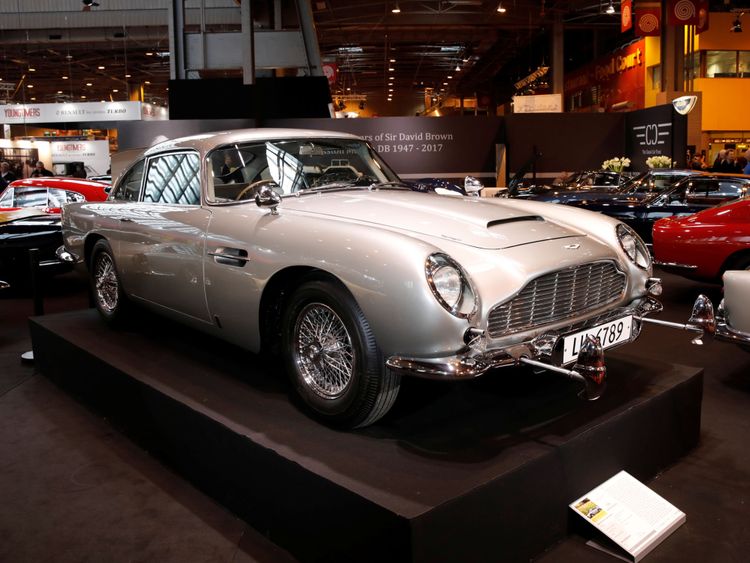 The 1964 Aston Martin DB5 driven by Sean Connery as James Bond in both Goldfinger and Thunderball