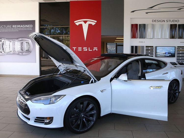 Tesla car on November 5, 2013 in Palo Alto, Cuba.