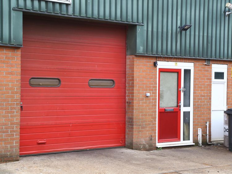 The industrial unit in Hailsham, near Eastbourne in East Sussex, where police say that they have discovered a "sophisticated" illegal gun factory during a raid by the National Crime Agency at the weekend.
