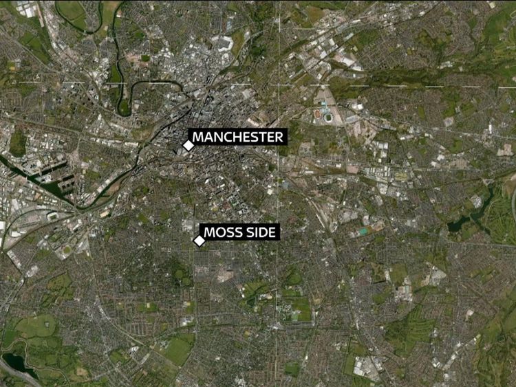 Moss Side is about two miles out of Manchester city centre