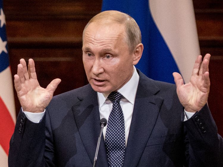 Vladimir Putin has denied Russian involvement in the novichok poisonings in Wiltshire