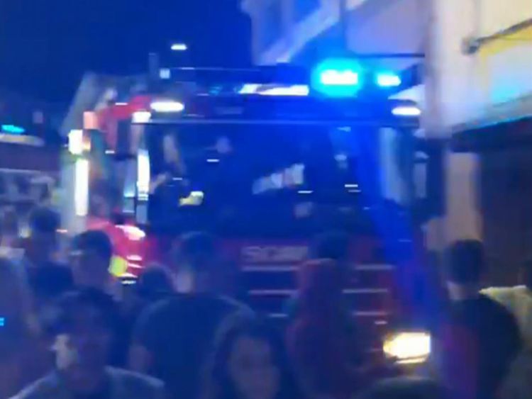 Firefighters were called to the scene in Bournemouth