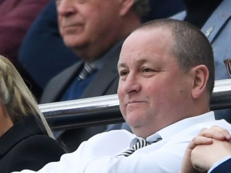Mike Ashley watches Newcastle United