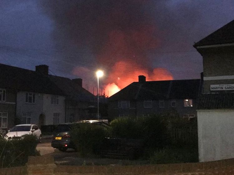 Fire at Roding Primary School 