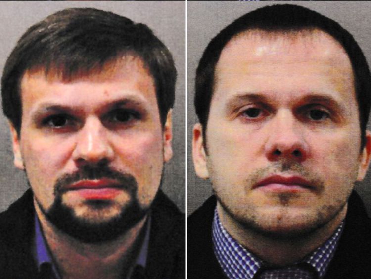 Ruslan Boshirov (left) and Alexander Petrov have been named as suspects