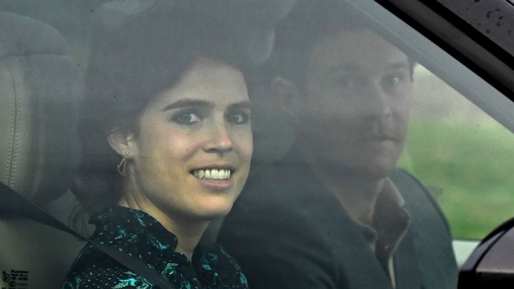 Princess Eugenie grinned as she left the rehearsal