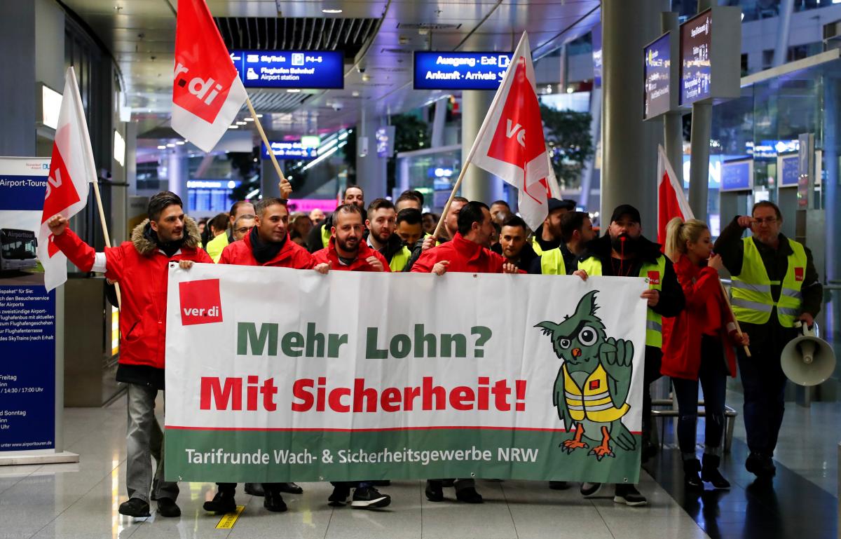 GERMANY UNIONS STRIKE German airport security staff strike hits more