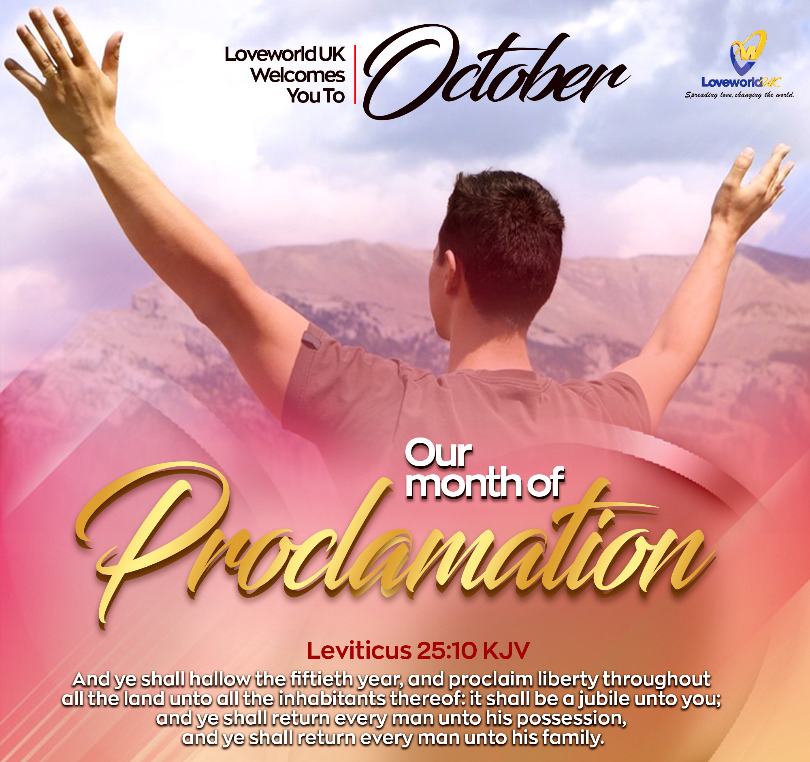 October Is the Month Of Proclamations Pastor Chris Announces At 
